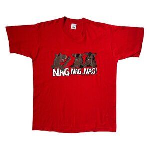 90s vintage Nag, Nag, Nag! horse cartoon t-shirt single stitch Hog Hill 1991.